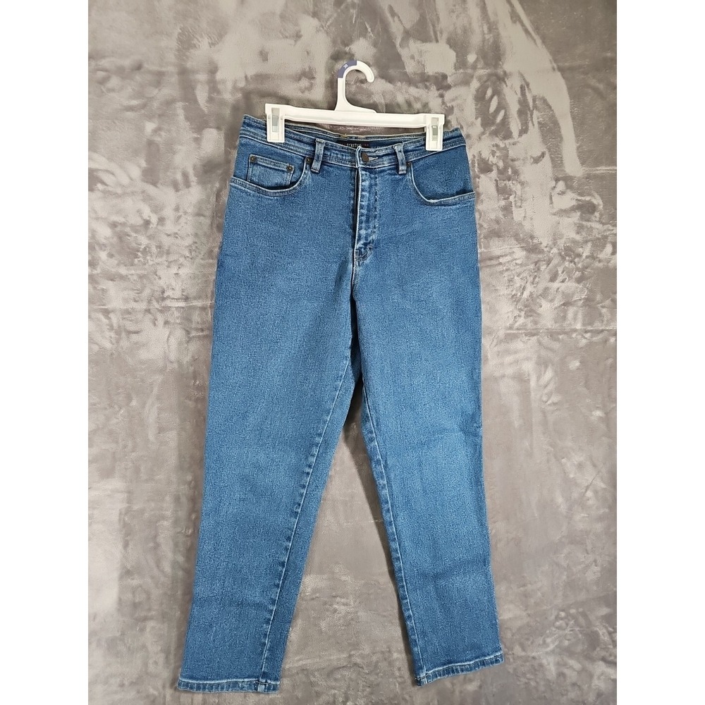 Bill Blass Women Blue Vtg High Waisted Mom Jeans Petite Medium Tapered Leg Sz 8 - Picture 3 of 11